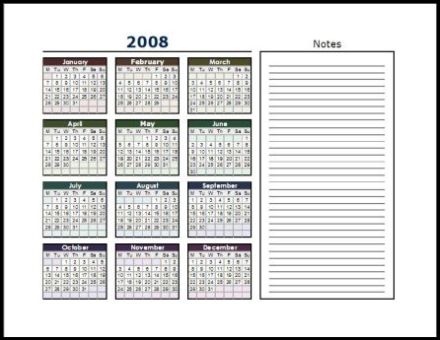 Printcalendar Page on Print 2008 Calendar Single Page Annual Ask The Econsultant
