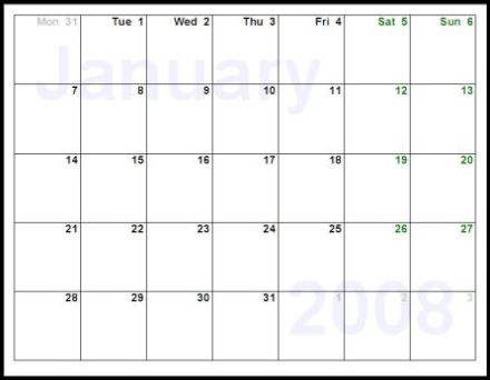 Sunday on Starts Monday Pdf 12 Page Color Landscape 2 Starts Sunday Pdf