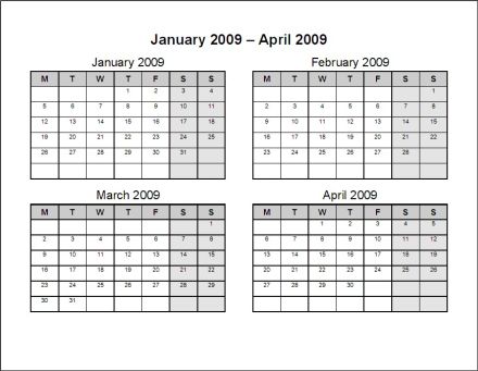 Printcalendar Page on Print 2009 Calendar Three Pages Ask The Econsultant