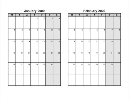 Printmonthly Calendar on Print 2009 Calendar   Six Pages  Bi Monthly    Ask The Econsultant