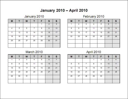 2010 Calendar Printable on Print 2010 Calendar   Three Pages   Ask The Econsultant
