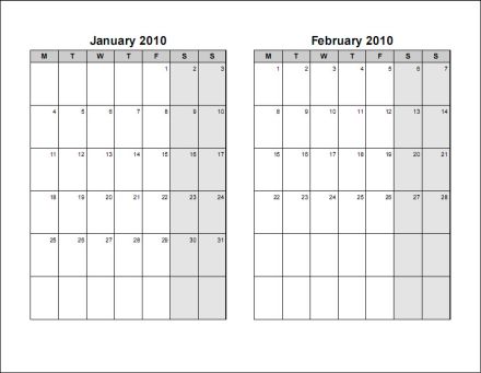 2010 6 Pages Landscape PDF Calendar. 2011 Calendars