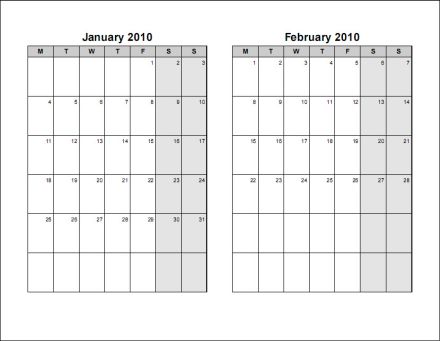 Print Monthly Calendar on Print 2010 Calendar   Six Pages  Bi Monthly    Ask The Econsultant