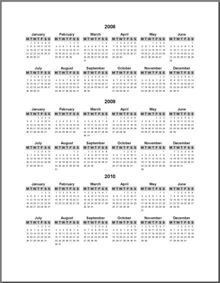 2010 Calendar Pdf Print Software Free Download Pdinternet