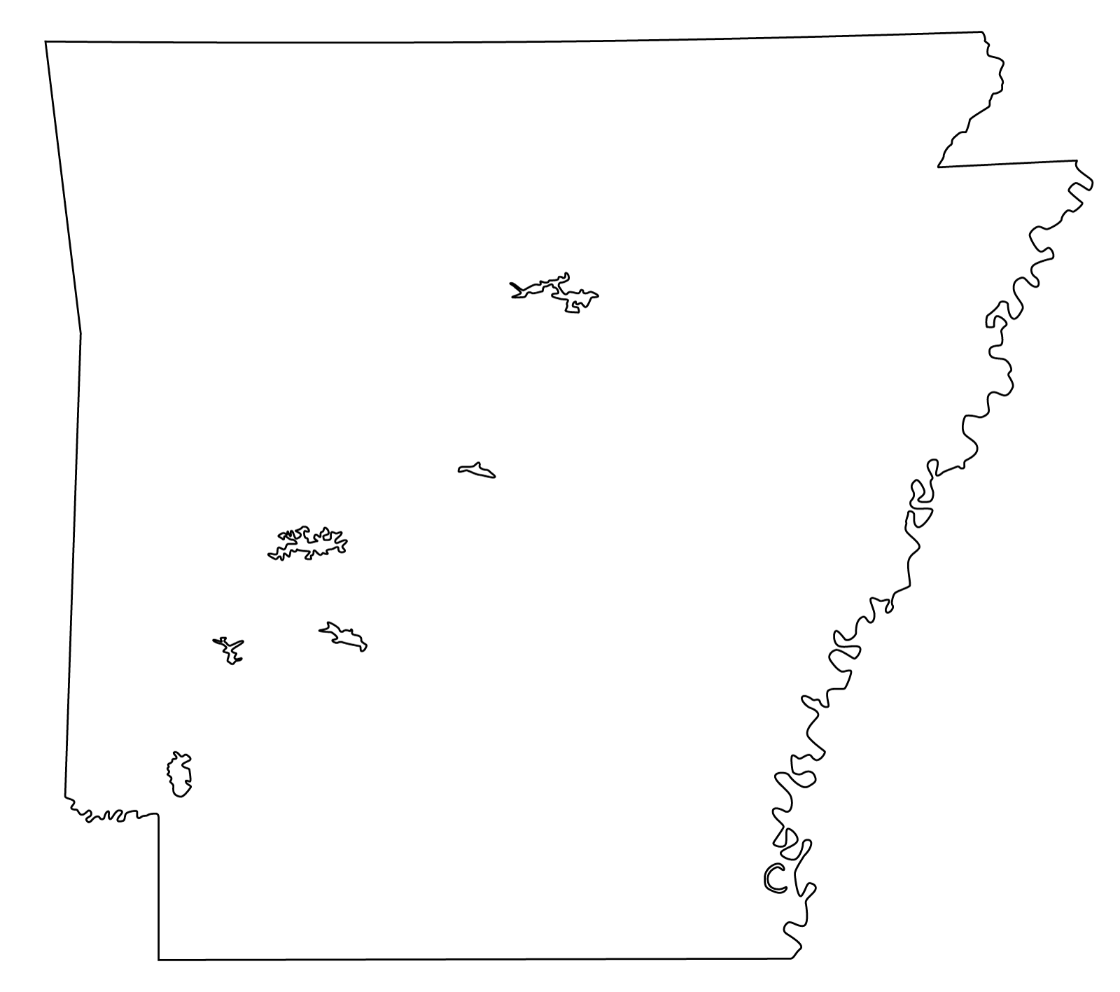 clipart map of arkansas - photo #26