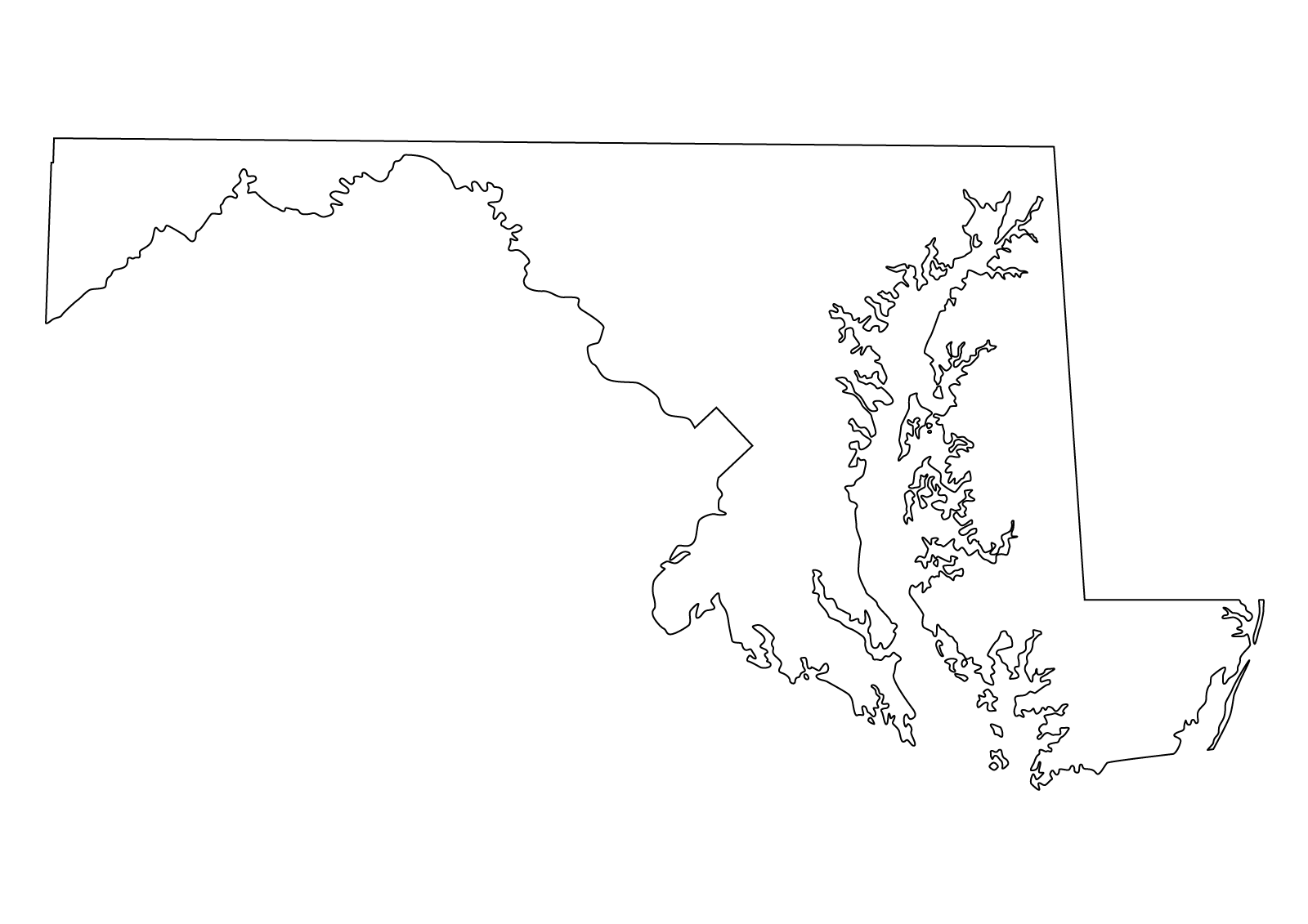 clipart map of maryland - photo #3