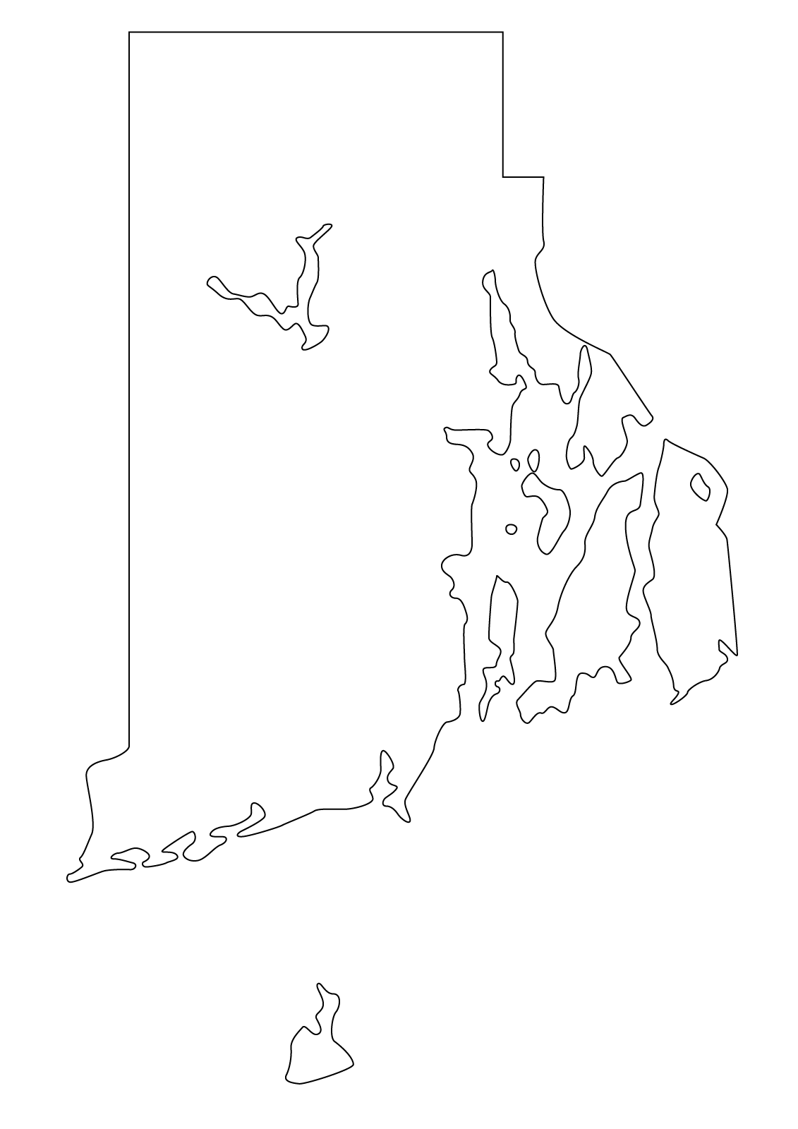 Rhode Island Free Map Free Blank Map Free Outline Map Free Base Map