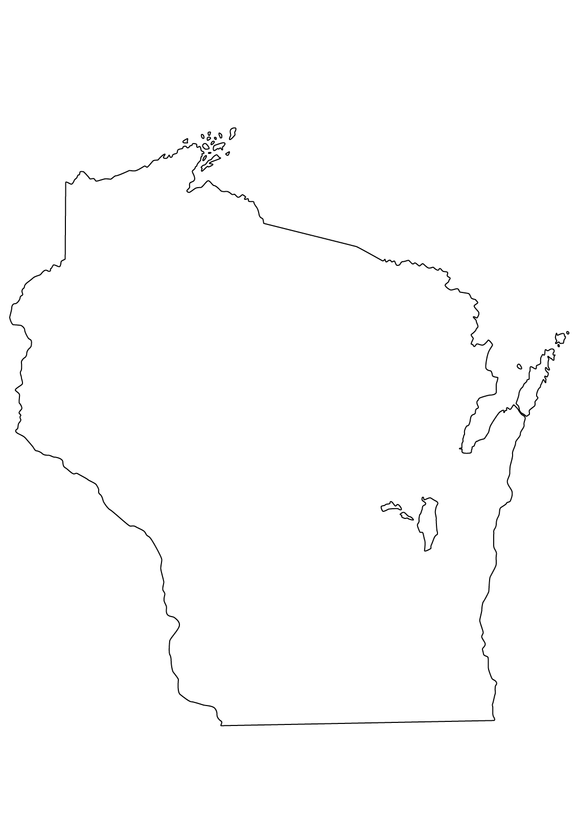 wisconsin map clipart - photo #26
