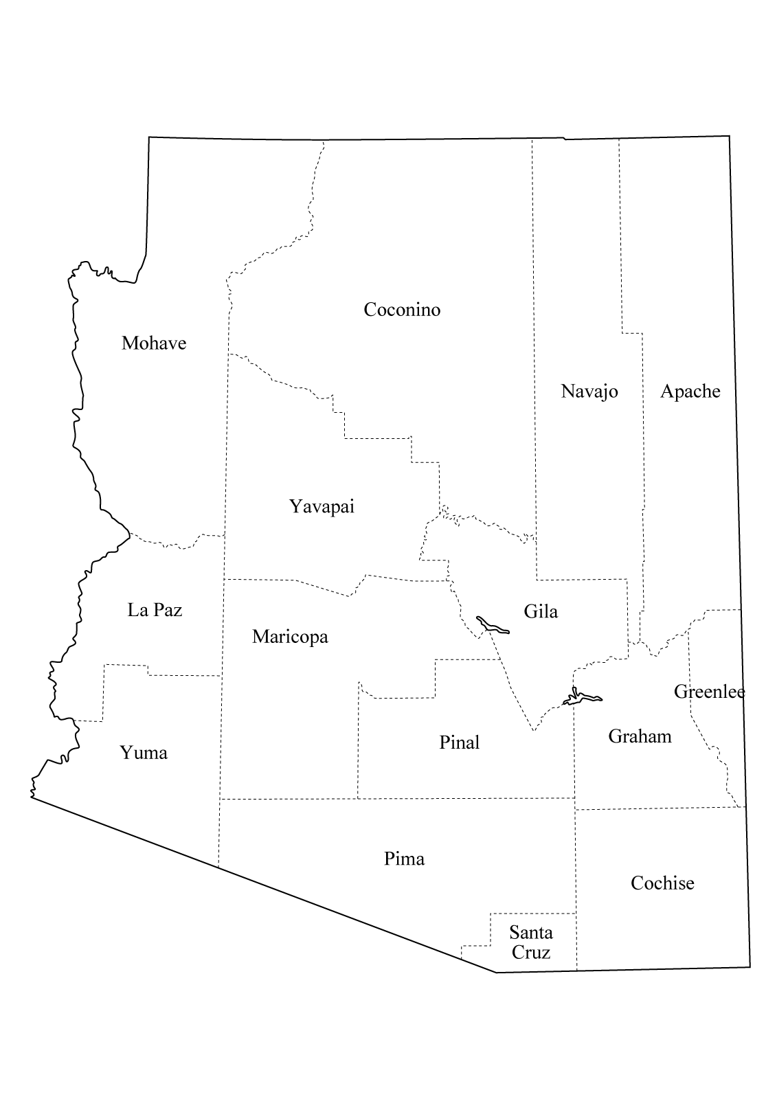 clipart map of arizona - photo #36