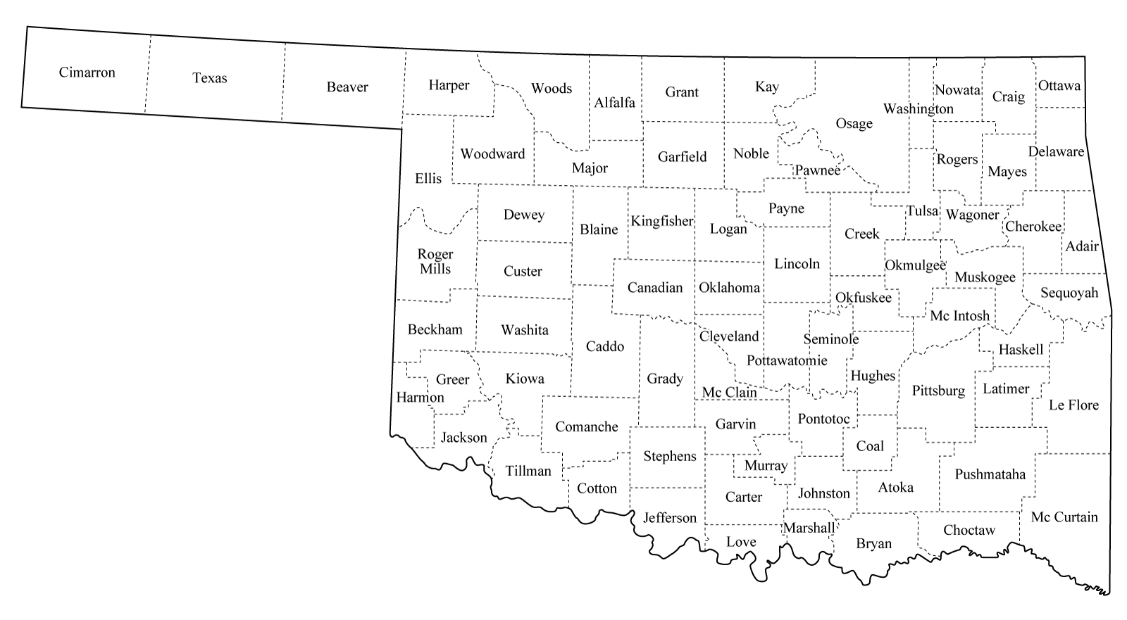 Map Of Counties In Oklahoma Wisconsin Map Map Of Counties In Oklahoma Wisconsin Map