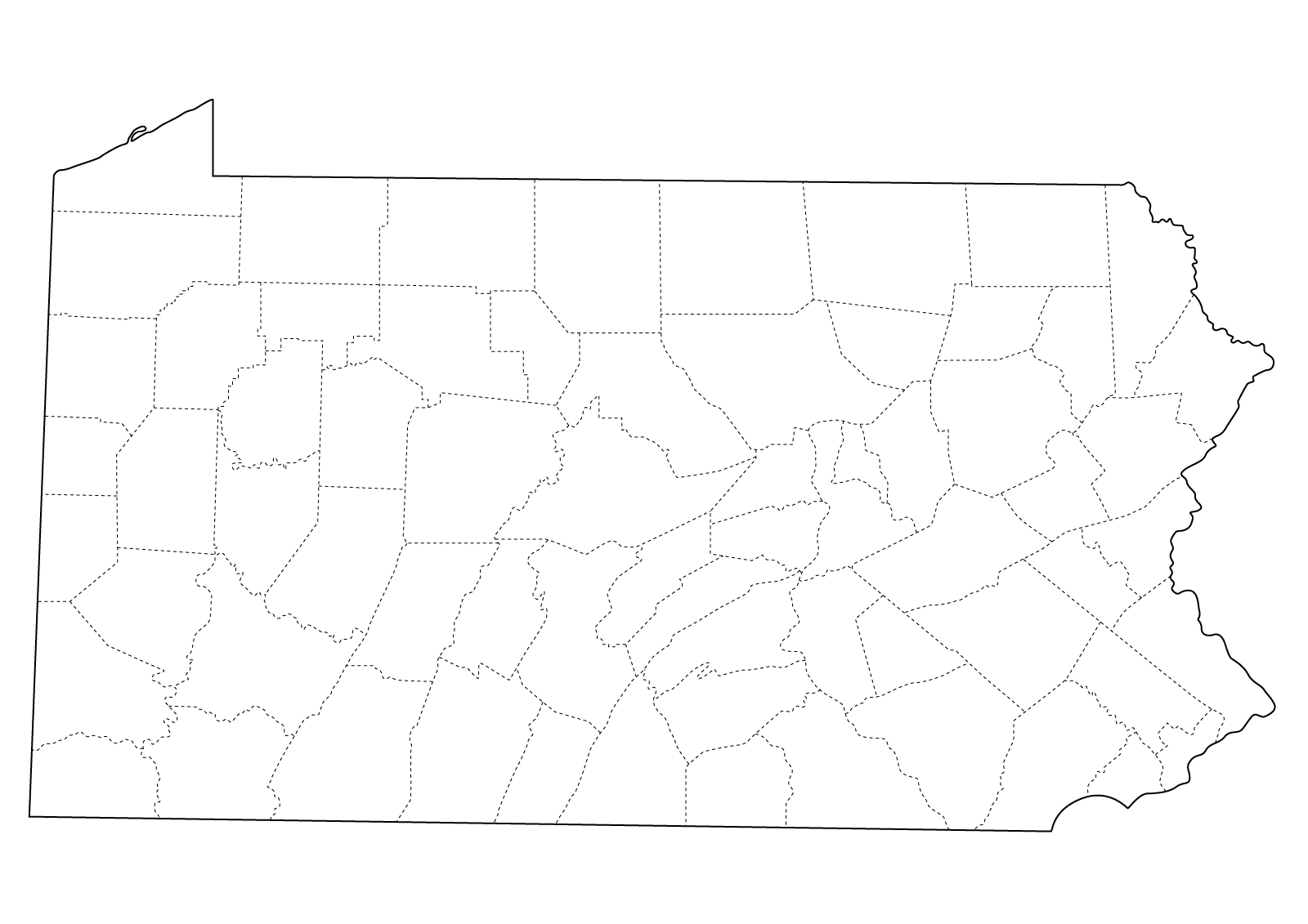 Graphics Us States Outline With County Lines Maps Ask The Econsultant